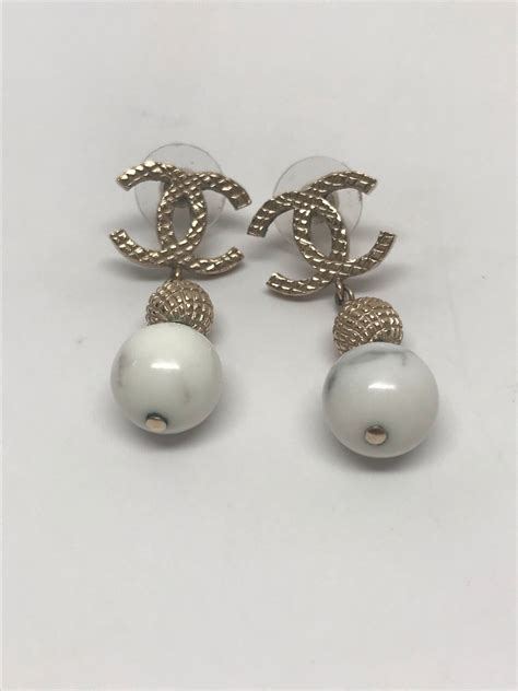 chanel marble ball drop earrings|drop Chanel earrings fashion.